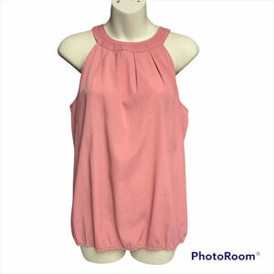Loft pink halter top with pretty neckline.  Size small no stretch